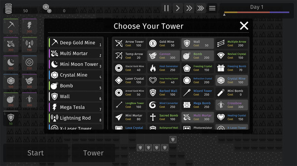 Minimalist Tower Defense gameplay screenshot