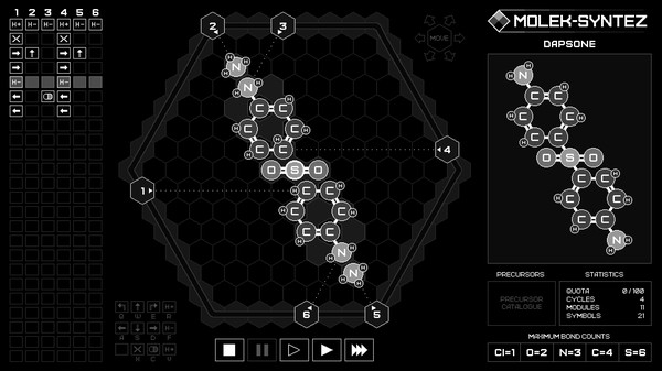 MOLEK-SYNTEZ gameplay screenshot