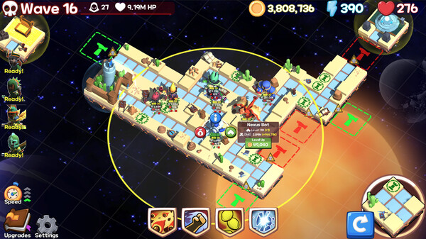 Monster Tiles TD: Tower Wars gameplay screenshot