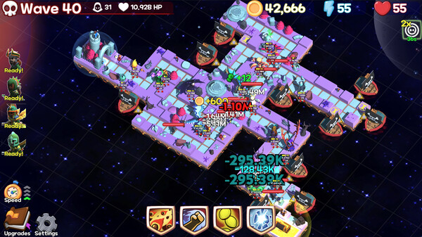 Monster Tiles TD: Tower Wars gameplay screenshot