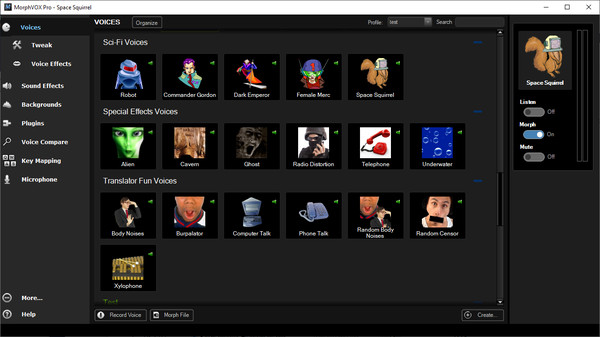 MorphVOX Pro 5 - Voice Changer gameplay screenshot