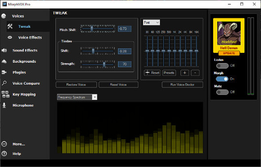 MorphVOX Pro 5 - Voice Changer gameplay screenshot