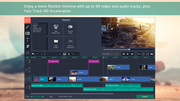 Movavi Video Editor 15 Plus - Video Editing Software gameplay screenshot