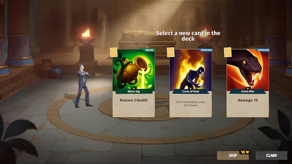 Museum Mystery: Deckbuilding Card Game gameplay screenshot