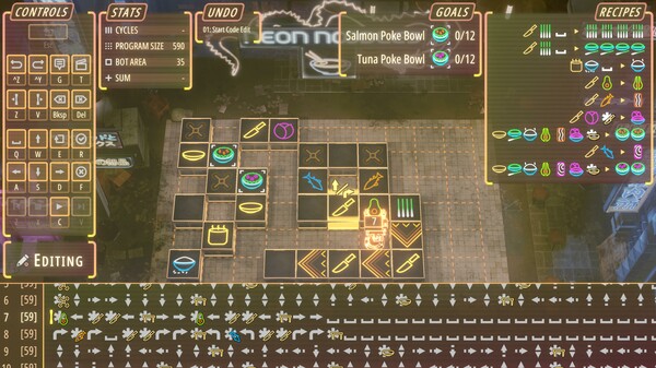 Neon Noodles gameplay screenshot