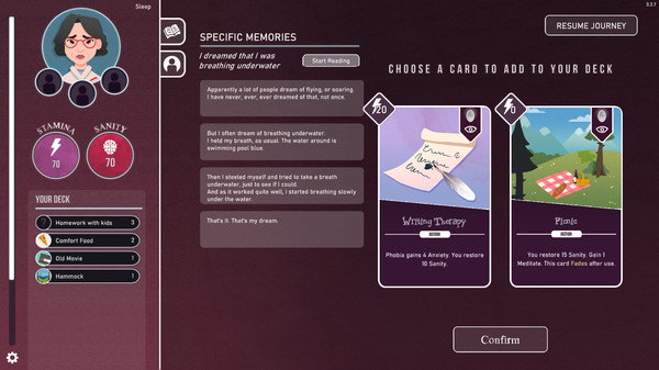 Neurodeck : Psychological Deckbuilder gameplay screenshot