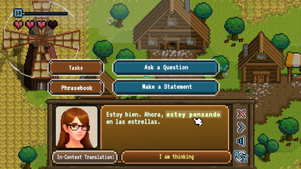 Newcomer : A Language Learning RPG gameplay screenshot
