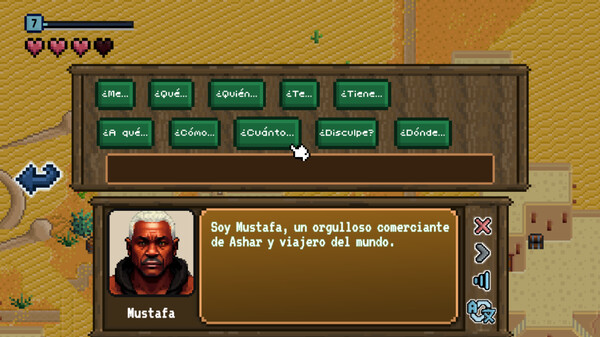 Newcomer : A Language Learning RPG gameplay screenshot