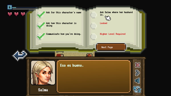 Newcomer : A Language Learning RPG gameplay screenshot