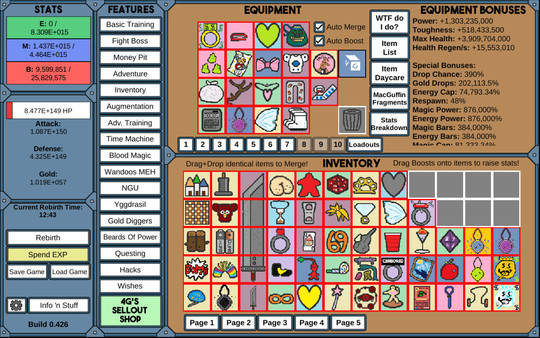 NGU IDLE gameplay screenshot
