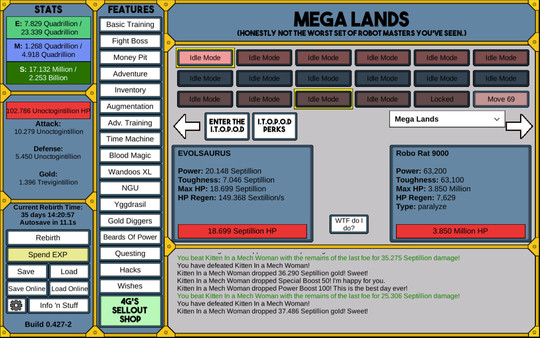 NGU IDLE gameplay screenshot