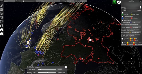 Nuclear War Simulator gameplay screenshot