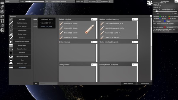 Nuclear War Simulator gameplay screenshot