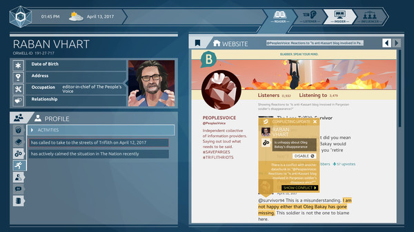 Orwell: Ignorance is Strength gameplay screenshot