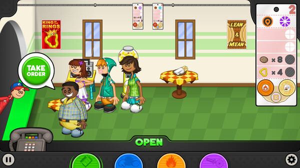 Papa's Pizzeria Deluxe gameplay screenshot