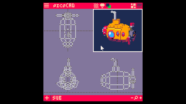 picoCAD gameplay screenshot