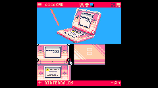 picoCAD gameplay screenshot