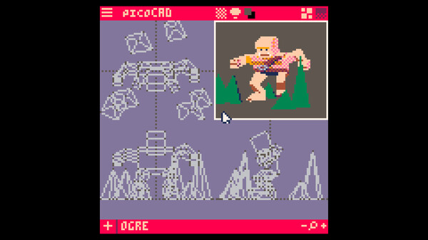 picoCAD gameplay screenshot