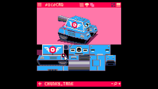 picoCAD gameplay screenshot
