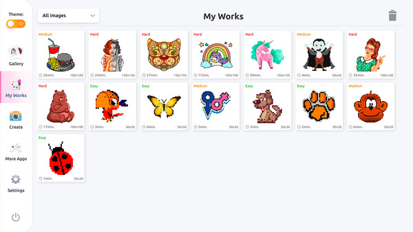 Pixel Art Coloring Book gameplay screenshot