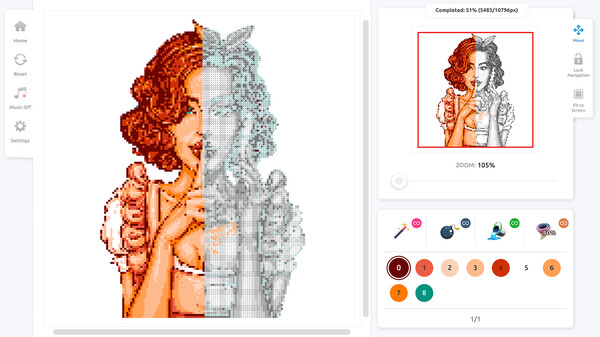 Pixel Art Coloring Book gameplay screenshot