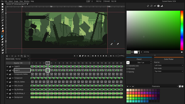 Pixelorama gameplay screenshot