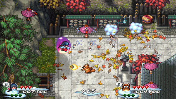 Pocky & Rocky Reshrined gameplay screenshot