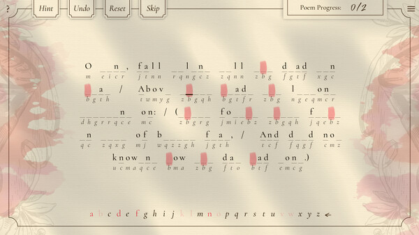 Poems & Codes gameplay screenshot