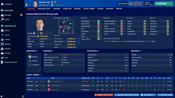 Pro Basketball Manager 2024 gameplay screenshot