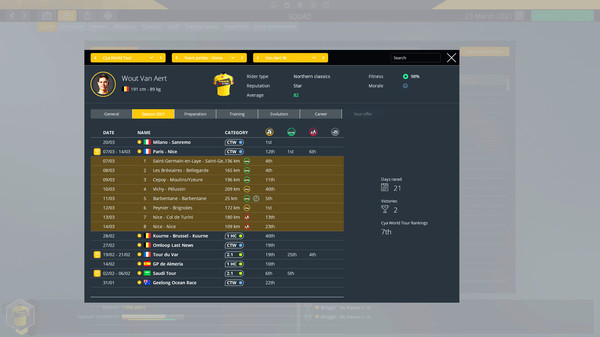 Pro Cycling Manager 2021 gameplay screenshot