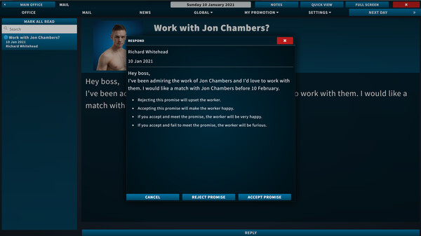 Pro Wrestling Sim gameplay screenshot