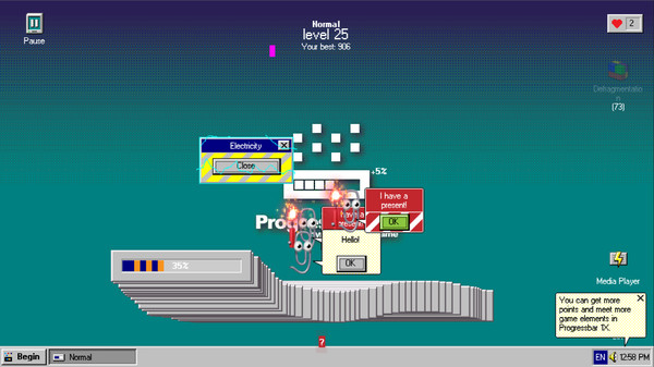 Progressbar95 gameplay screenshot