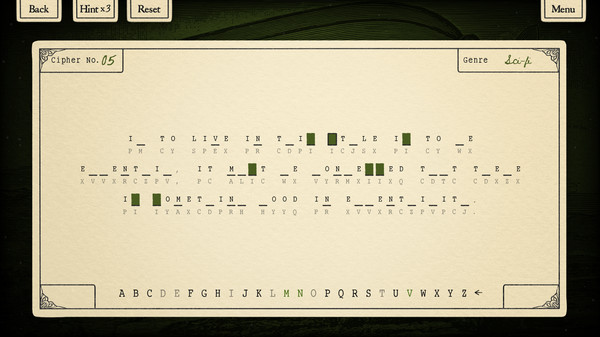 Prose & Codes gameplay screenshot