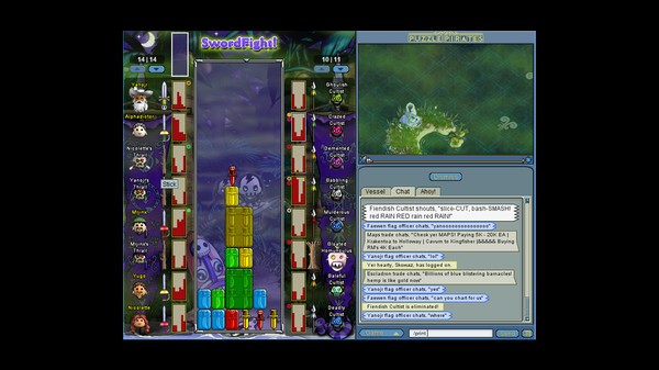 Puzzle Pirates: Dark Seas gameplay screenshot