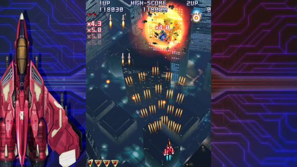 Raiden IV x MIKADO remix gameplay screenshot