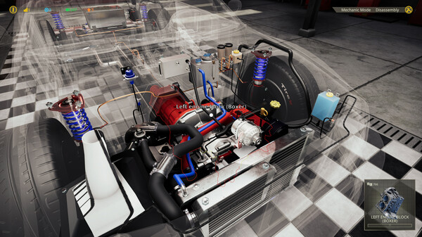 Rally Mechanic Simulator: Prologue gameplay screenshot