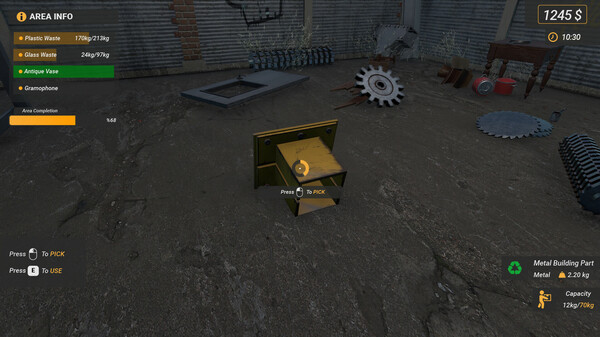 Recycling Center Simulator: Prologue gameplay screenshot