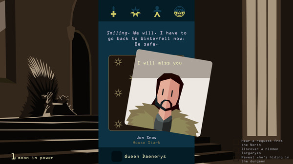 Reigns: Game of Thrones gameplay screenshot