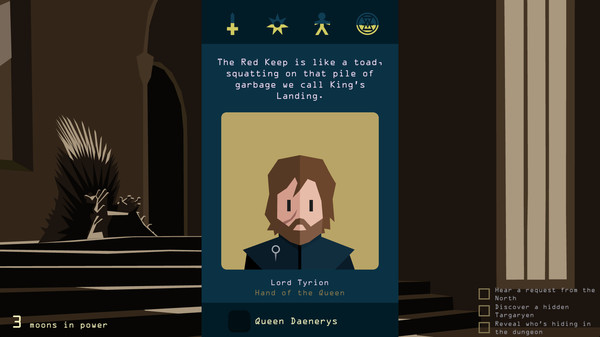 Reigns: Game of Thrones gameplay screenshot