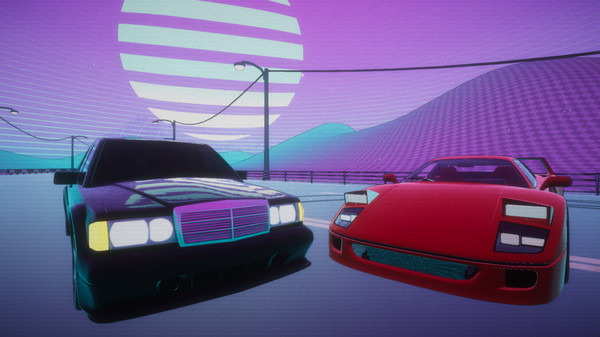 RetroDrift: Retrowave Online Road gameplay screenshot