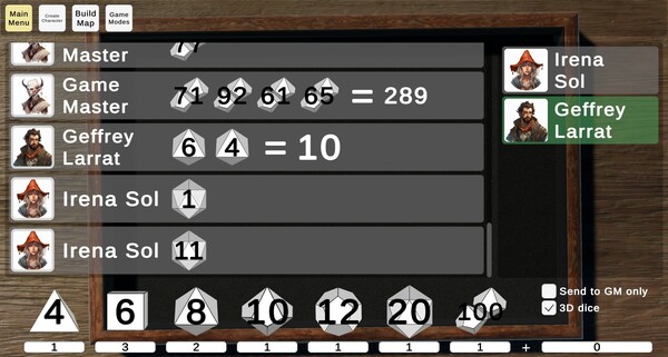 Roles & Dice gameplay screenshot