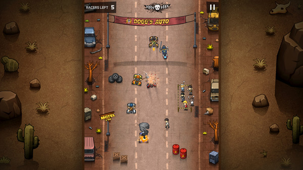 Rude Racers: 2D Combat Racing gameplay screenshot