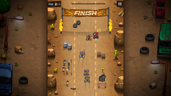 Rude Racers: 2D Combat Racing gameplay screenshot