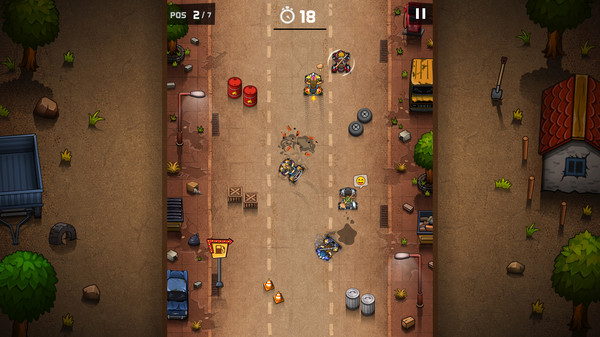Rude Racers: 2D Combat Racing gameplay screenshot