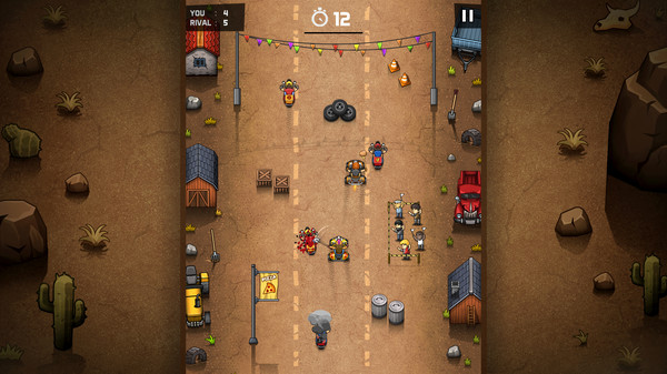 Rude Racers: 2D Combat Racing gameplay screenshot