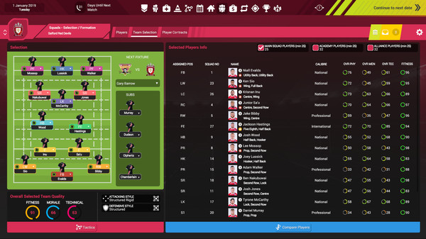 Rugby League Team Manager 3 gameplay screenshot