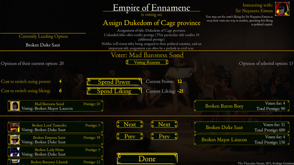 Shadows Behind the Throne 2 gameplay screenshot