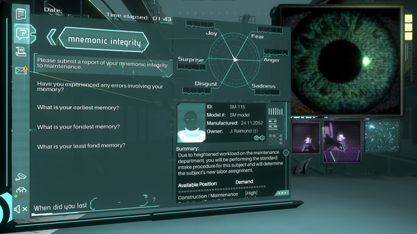Silicon Dreams  |  cyberpunk interrogation gameplay screenshot