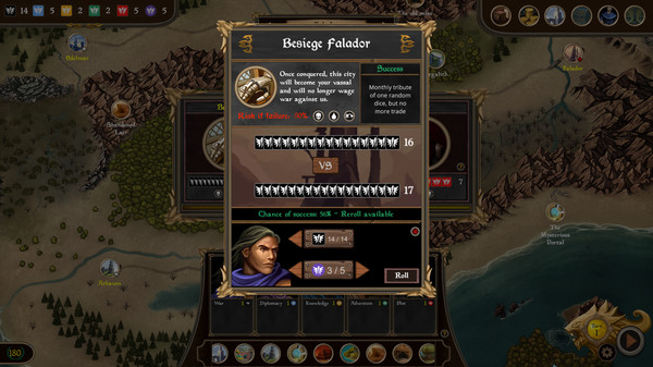Silmaris: Dice Kingdom gameplay screenshot
