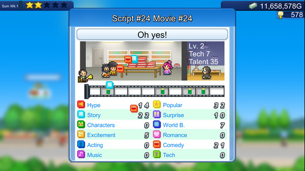 Silver Screen Story gameplay screenshot